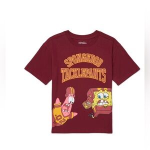SpongeBob SquarePants Boys Graphic Retro Print Tee with Short Sleeves